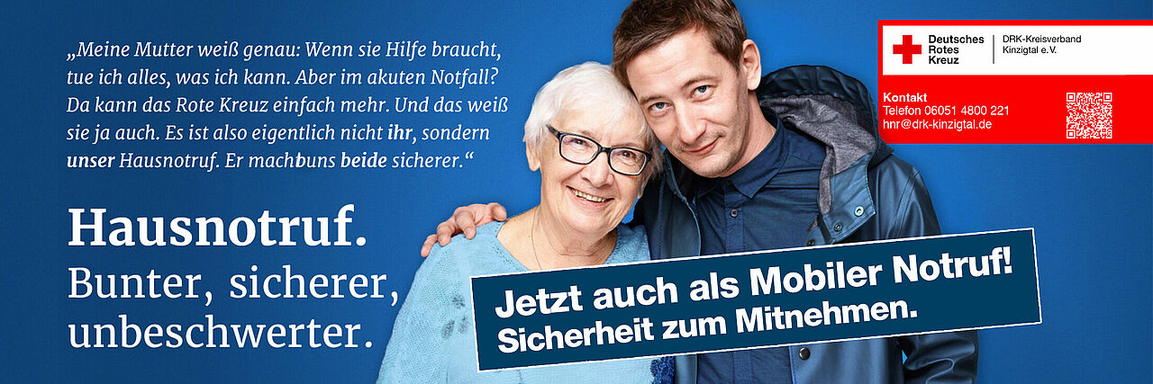 Jetzt auch als Mobiler Notruf! Sicherheit zum Mitnehmen.